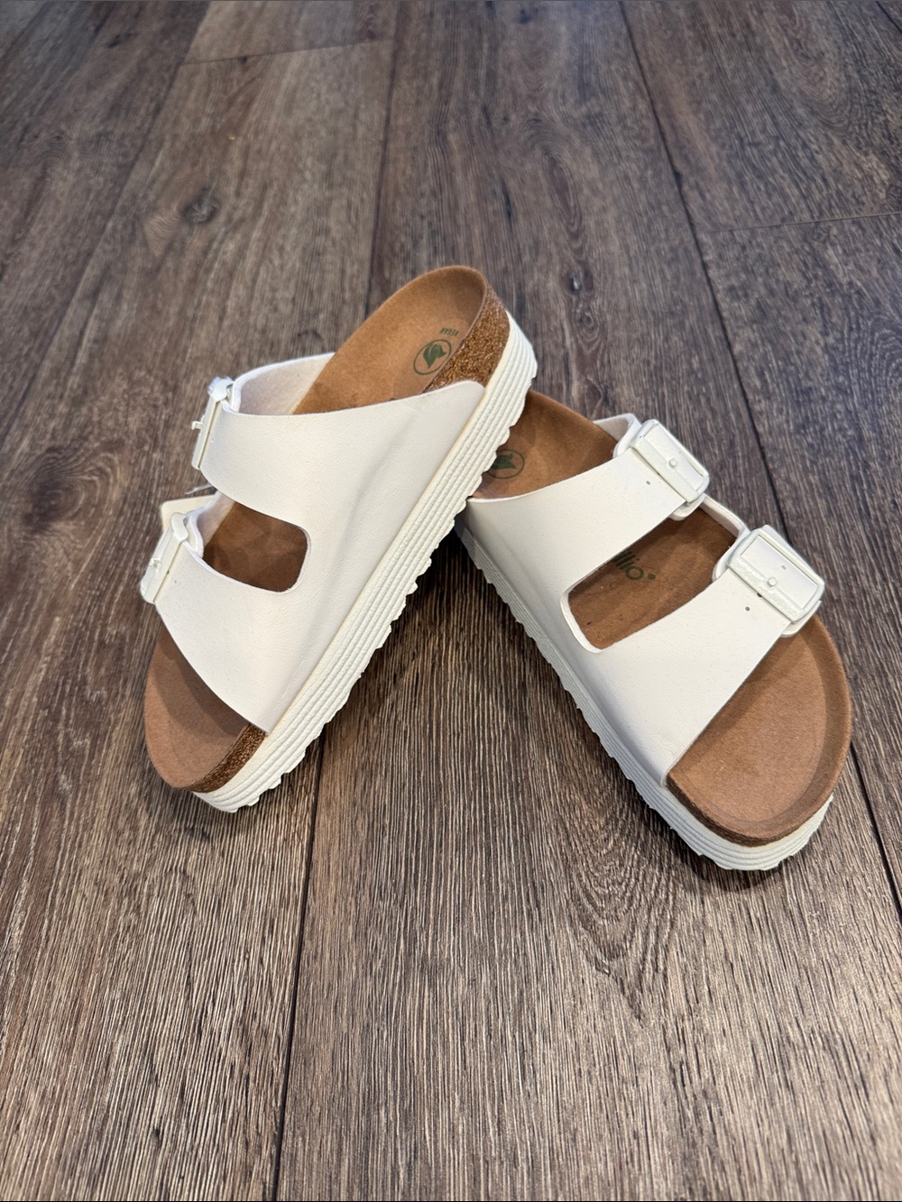 Papillio by Birkenstock White Vegan Platform Sandals Size EU 38 / US 7